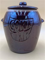 Brown Stoneware Cookie Jar
