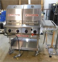 Stainless MagiCater propane smoker grill w/