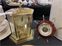 German Elgin clock, German barometer.