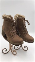 Steve Madden Brown Heeled Boots With Fur Sz 10