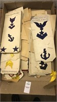 Embroidered military emblems box lot
