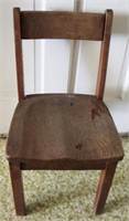 Wood Child's Chair - 12" x 27" x 14"
