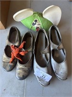 Vintage tap shoes and Mickey mouse hat