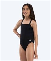 Girls One Piece Swimsuit Black SIZE 10YRS * SEE