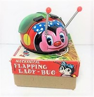 Tin mechanical Windup Lady Bug