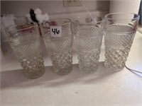 4 Wexford tea glasses glassware