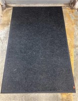 60” x 36” Black Floor Rug and 18” x 30” Small