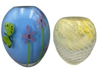VITRIX & McCallum Signed Art Glass Bud Vases