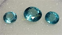 gemstone vs round natural paraiba neon apatite