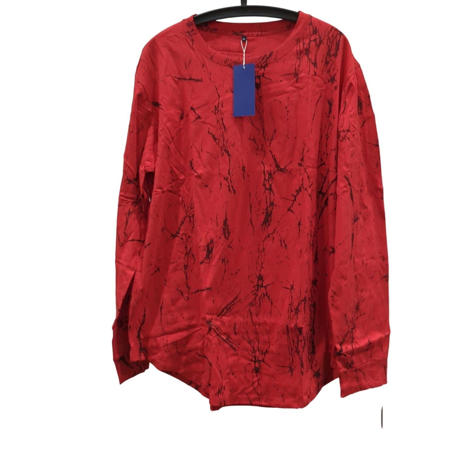 XL red long sleeve shirt