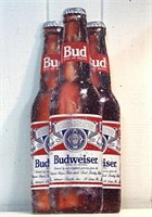 30x13 Metal Budweiser advertising sign