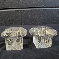 Finnish Glass Candlesticks  - XA