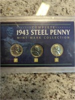 1943 steel penny mint mark collection