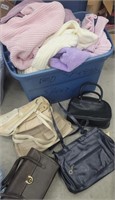 Tub Of Very Clean Sweaters & Purses