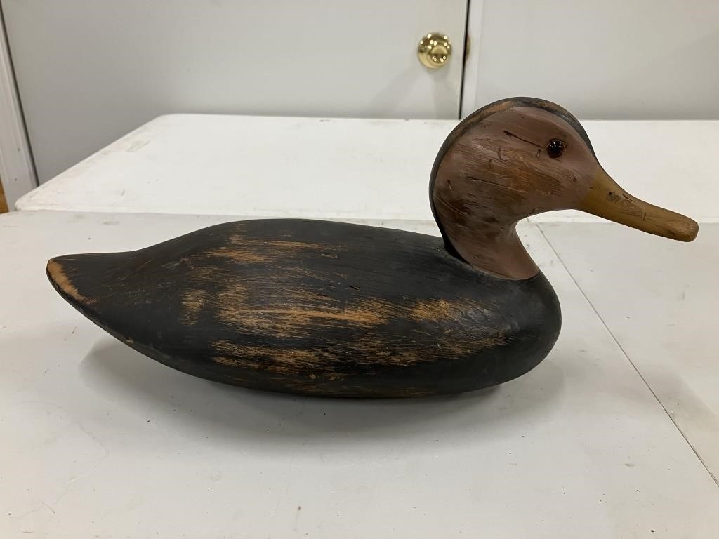 Richard Connolly Black Mallard Decoy 1989 #6 Hand-