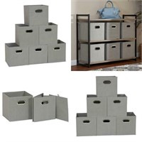 Household Essentials Open Fabric Storage Cube Bins