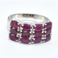Silver Ruby(3.15ct) Ring