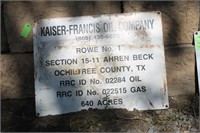 OIL FIELD LEASE SIGN
