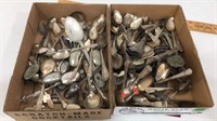 Large lot of silver plate spoons