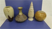 Home Decor Lot-3 Vases & Decorative Piece