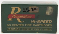 Collectors Box Of 50 Rds Of Remington .25-20 Win