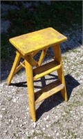 Yellow 2' wood step ladder