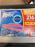 Ziploc bags quart storage 216 ct