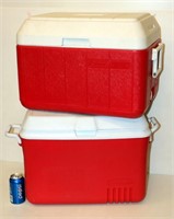 Rubbermaid & Coleman Red 48 Qt Coolers