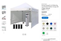 E9802  Eurmax 10x10 White Canopy with Sidewalls