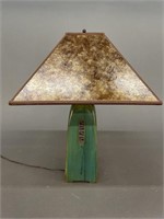 Jim Webb North Union moss glaze lamp.
