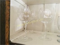 4 Large TIFFANY wine glasses