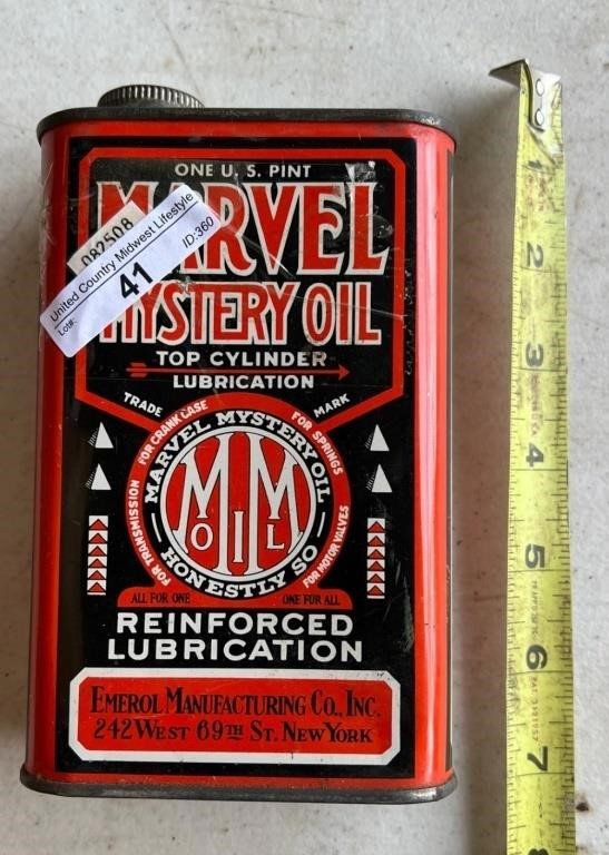 Marvel Mystery Oil 3/4 Full