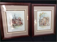 2 COBY CARLSON SIGNED PRINTS