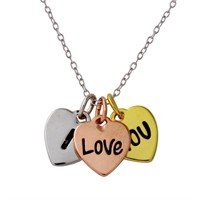 Sterling Silver I Love YOU Heart Necklace