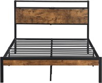 Queen Bed Frame, Headboard wCharging Station