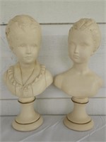 Pair of Vintage People Figurines As Is