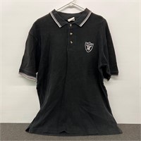 Oakland Raiders Polo Shirt Size Large