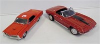 (2) Die cast cars that includes 1967 GTO, Ertl 67