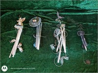 Lot of 4 wind chimes Angle, Hummingbird + more