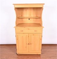 Vintage Pine Hutch Utility Cabinet