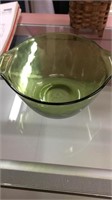 Green Fire King mixing bowl