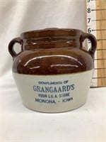Grangaard’s IGA Store, Monona Iowa Stoneware Bean