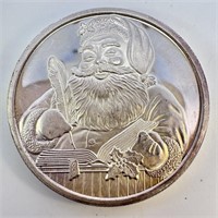 1 oz Fine Silver Round - Santa