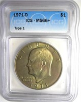 1971-D T1 Ike ICG MS66+ LISTS $350