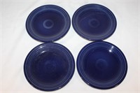 Set of 4 Fiestaware Cobalt Blue Bread Plates