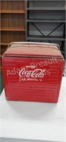Vintage Coca-Cola metal cooler, 13.5 x 17.25 x