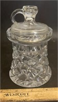 VINTAGE GLASS CANDY DISH W/LID