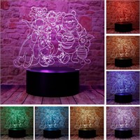 3D LED Pooh & Friends Night Lamp