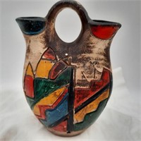 5 1/2" Mexican Wedding Pitcher Handpainted