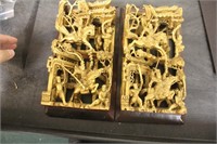 Pair of Gold Gilted Chinese Wooden Panels
